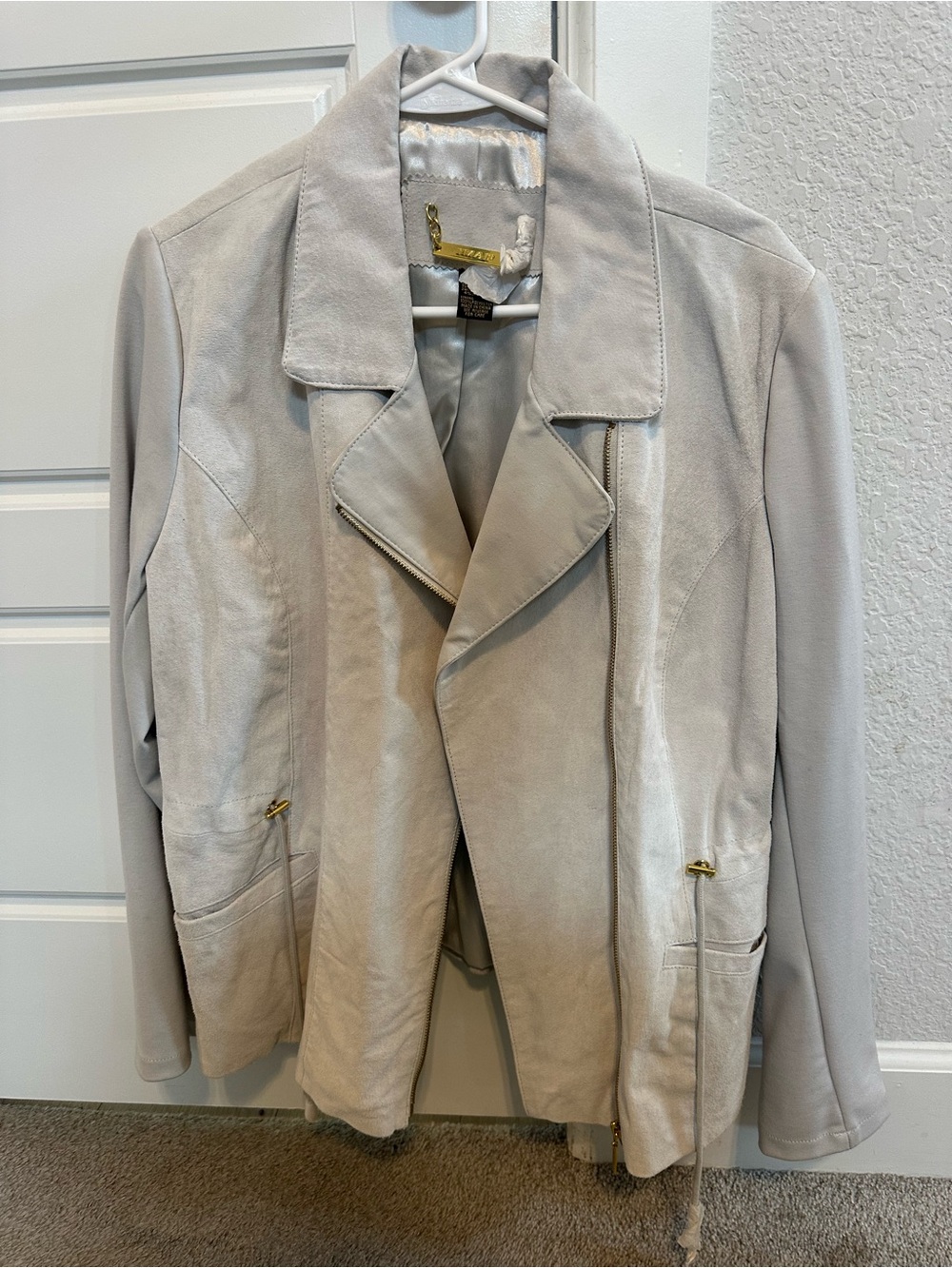 Iman Genuine Leather Suede Jacket